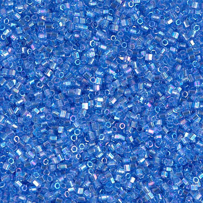 15/0 Cut Miyuki SEED Bead - Transparent Sapphire AB