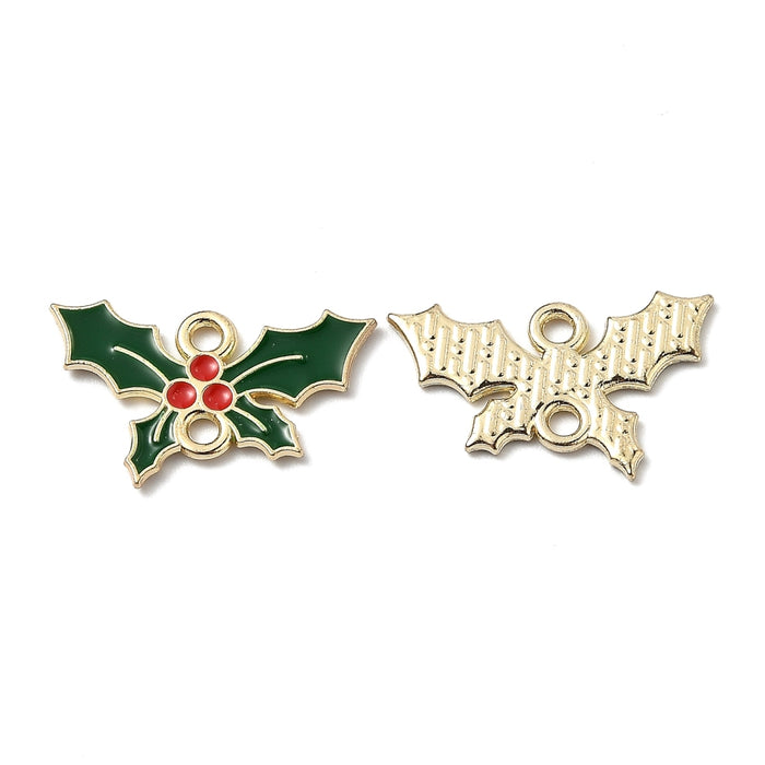 13mm x 20mm Holly Link - Enamel and Base Metal***