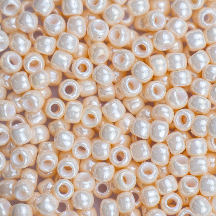 6/0 TOHO Seed Bead - Opaque Lustered Light Beige