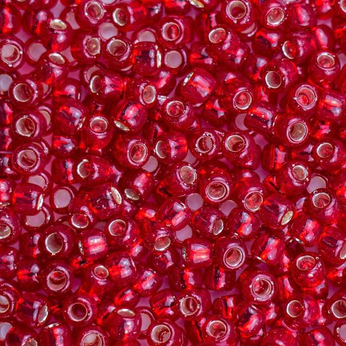 6/0 TOHO Seed Bead - Silver-Lined Ruby