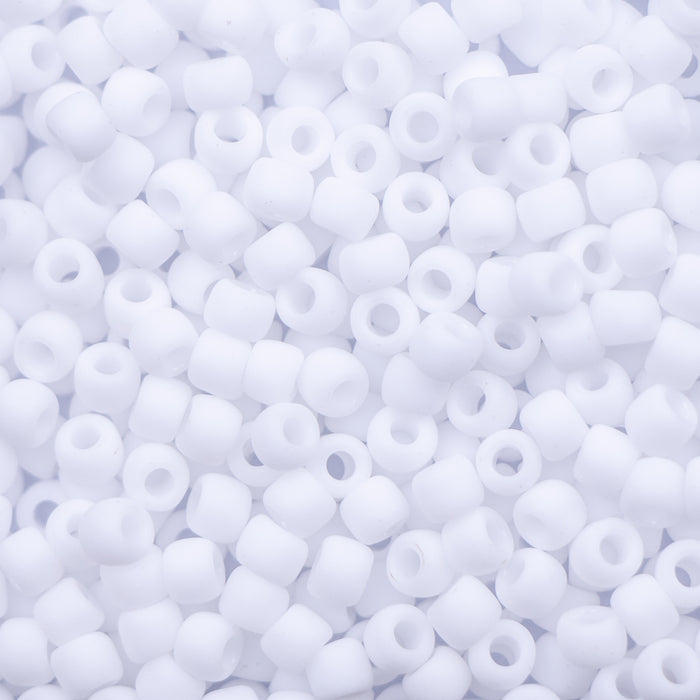 6/0 TOHO Seed Bead - Opaque-Frosted White