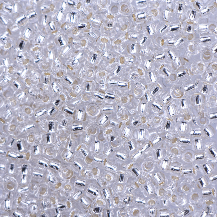 8/0 TOHO Seed Bead - Silver-Lined Crystal