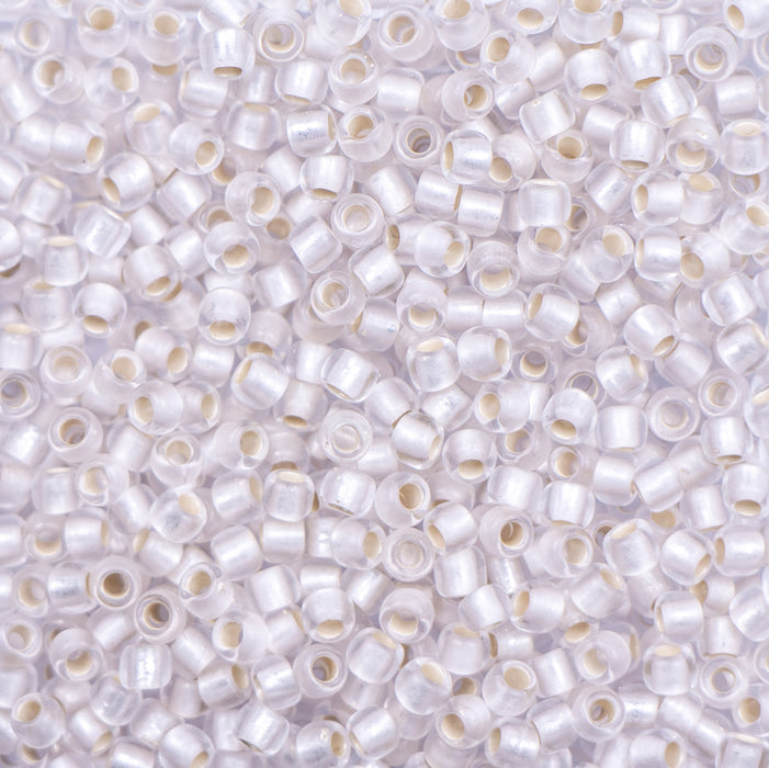 8/0 TOHO Seed Bead - Silver-Lined Frosted Crystal