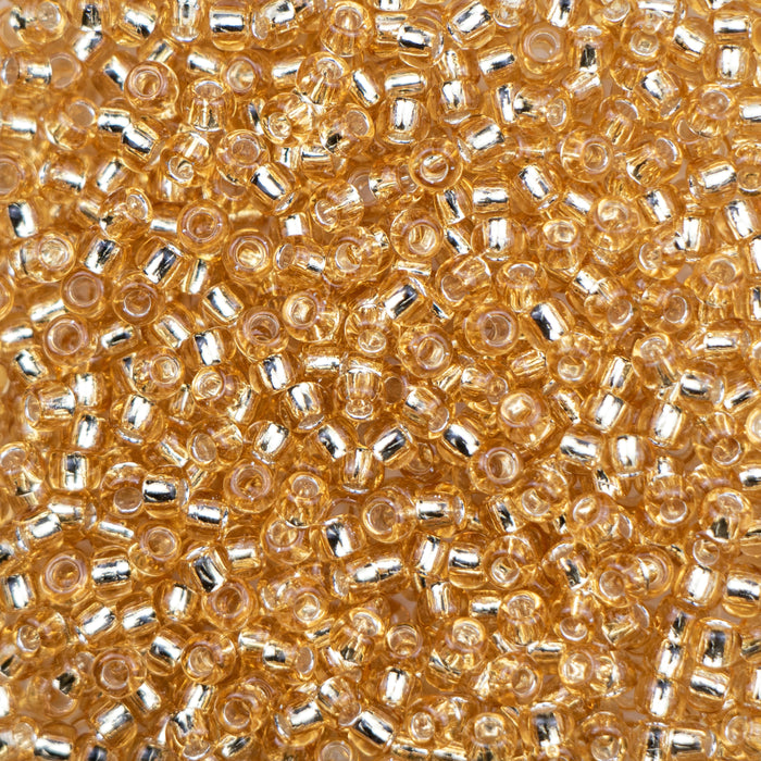 8/0 TOHO Seed Bead - Silver-Lined Topaz