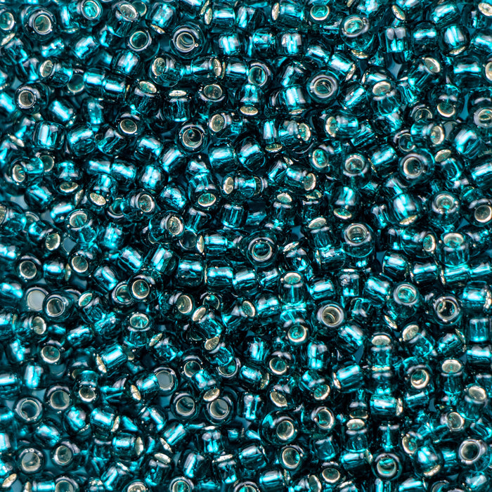 8/0 TOHO Seed Bead - Silver-Lined Teal