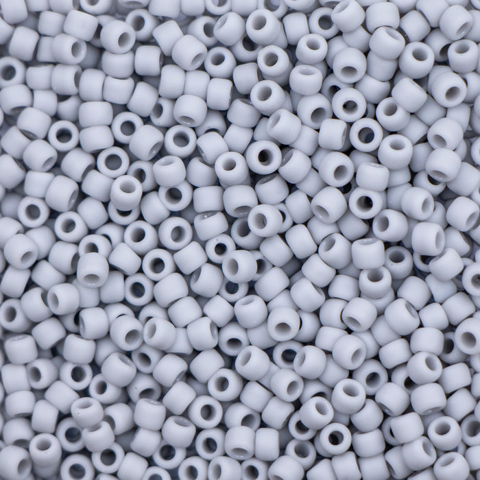 8/0 TOHO Seed Bead - Opaque-Frosted Grey