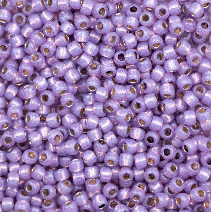 8/0 TOHO Seed Bead - PermaFinish - Silver-Lined Milky Light Amethyst