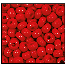 6/0 Preciosa Seed Beads - Opaque Red