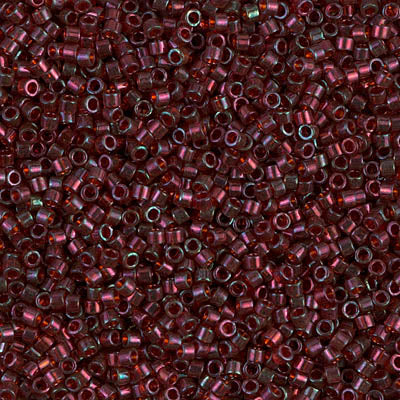 5 Grams of 11/0 Miyuki DELICA Beads - Garnet Gold Luster