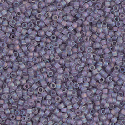 5 Grams of 11/0 Miyuki DELICA Beads - Matte Transparent Light Amethyst AB