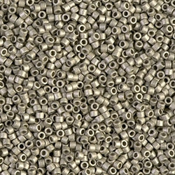 5 Grams of 11/0 Miyuki DELICA Beads - Duracoat Galvanized Matte Light Pewter