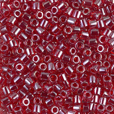 8/0 Miyuki DELICA Beads - Transparent Light Siam Luster