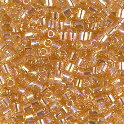 8/0 Miyuki DELICA Beads - Transparent Light Topaz AB