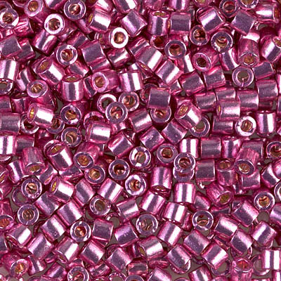 8/0 Miyuki DELICA Beads - Duracoat Galvanized Hot Pink