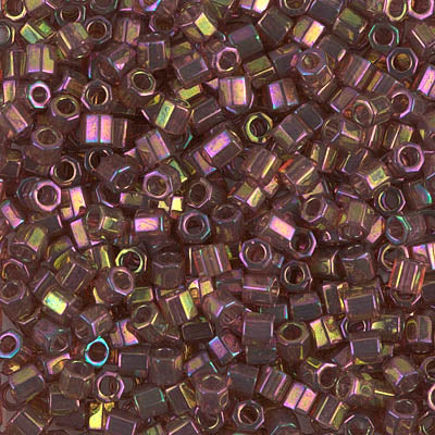 Cut 8/0 Miyuki DELICA Beads - Dark Topaz Rainbow Gold Luster