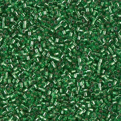 15/0 Miyuki DELICA Beads - Silverlined Green