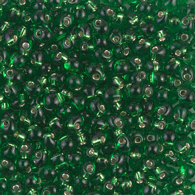 Miyuki 3.4mm DROP Bead - Silverlined Green