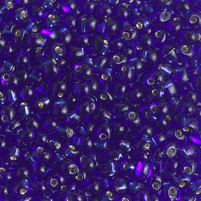 Miyuki 3.4mm DROP Beads - Silver Lined Cobalt