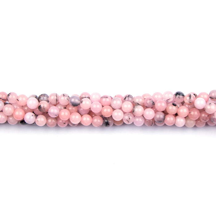 6mm Round Cherry Blossom JASPER (Dyed) - 16 inch Strand