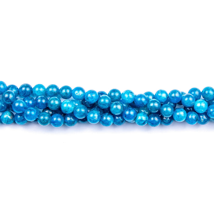 8mm Round Blue Apatite - 8 inch Strand