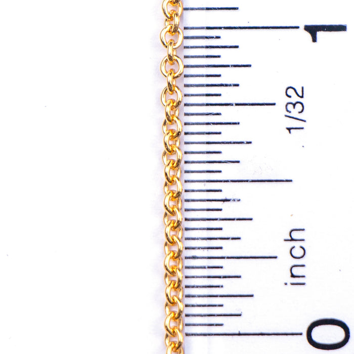 Gold Filled 3x2mm OD Round Cable Chain; Made with 0.5mm Diameter Wire