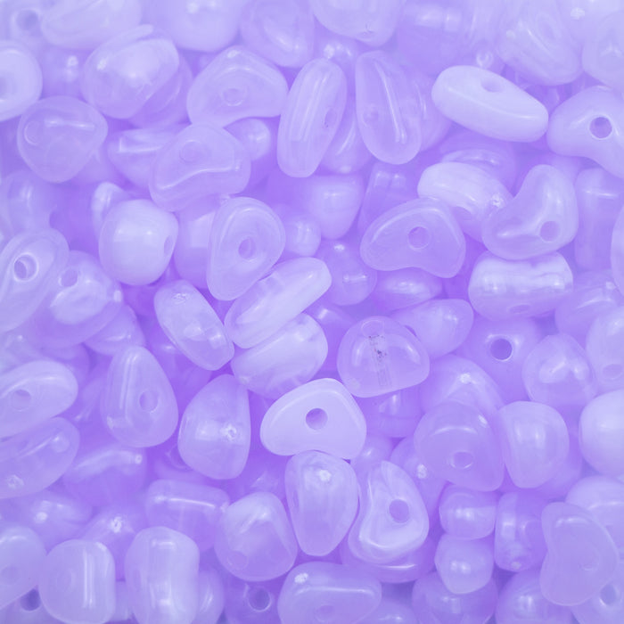 4.5mm-7mm Acrylic Chip Beads - Purple Opal