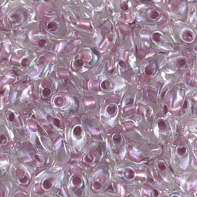 Miyuki 4mm x 7mm Long MAGATAMA Beads - Sparkling Orchid Lined Crystal