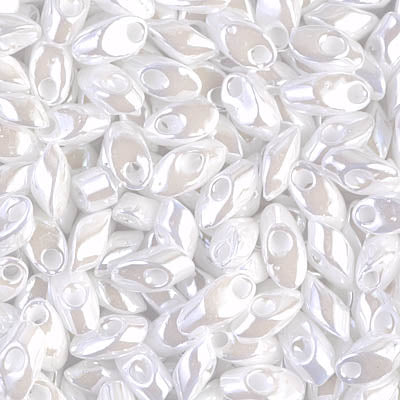 Miyuki 4mm x 7mm Long MAGATAMA Beads - White Pearl Ceylon