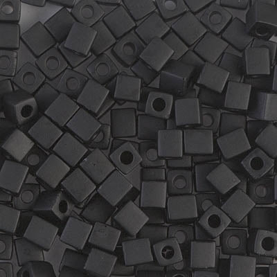 Miyuki 4.0mm CUBE Beads - Matte Black