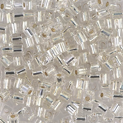 Miyuki 3.0mm CUBE Beads - Silverlined Crystal