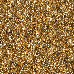 2.8mm Miyuki Triangle Spacer Bead - 24kt Gold Plated