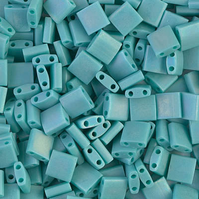 Miyuki TILA Beads - Matte Opaque Turquoise Green AB