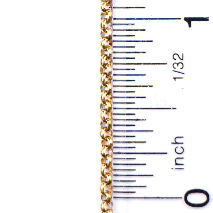 2mm Delicate Rolo Chain - Waterproof Gold