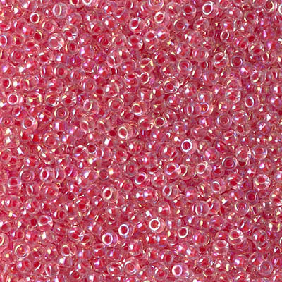 11/0 Miyuki SEED Bead - Dark Coral Lined Crystal AB