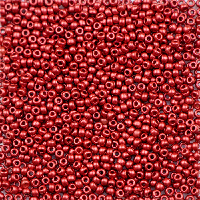 11/0 Miyuki SEED Bead with Czech Coating - Lava Red