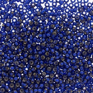 15/0 Miyuki SEED Bead - Duracoat Silverlined Navy Blue