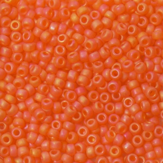 8/0 Miyuki SEED Bead - Matte Transparent Orange AB