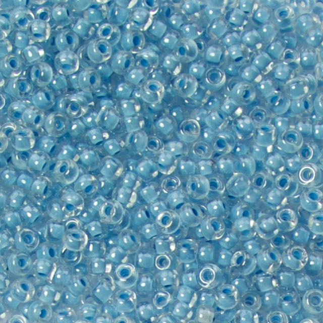 8/0 Miyuki SEED Bead - Sky Blue Lined Crystal