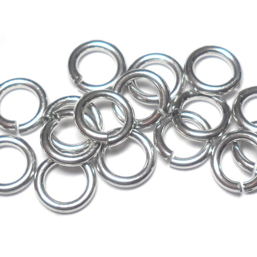 Bright Aluminum Jump Rings 12 gauge 1/2 id - Metal Designz