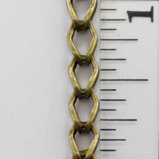 Flat Edge Cable Chain, Brass Ox, 4x3mm links,03350, antique brass chain,  flattened chain, cable chain, links, unique, brass, 4 x 3mm, B'sue  Boutiques, jewelry supplies, vintage supplies, chain supplies, jewelry  findings, petite