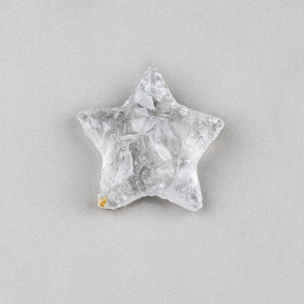 25mm x 35mm QUARTZ Rough Cut Star (Front Drilled)