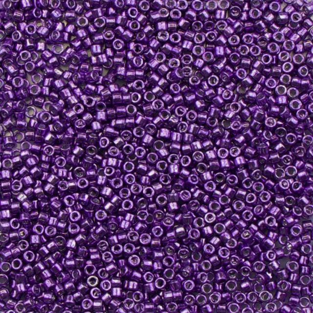 5 Grams of 11/0 Miyuki DELICA Beads - Galvanized Dark Lilac