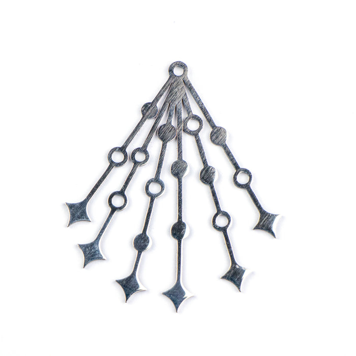 37mm x 45mm Starburst Pendant - Stainless Steel