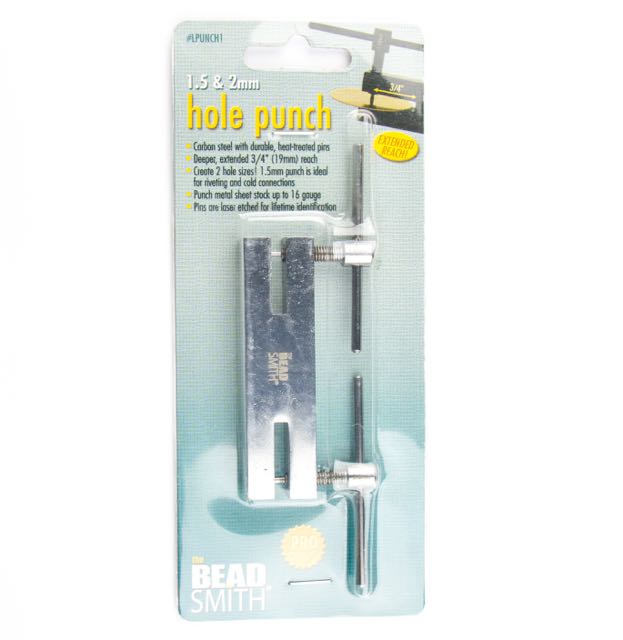 Beadsmith® Double Metal Punch, 1.5mm & 2mm