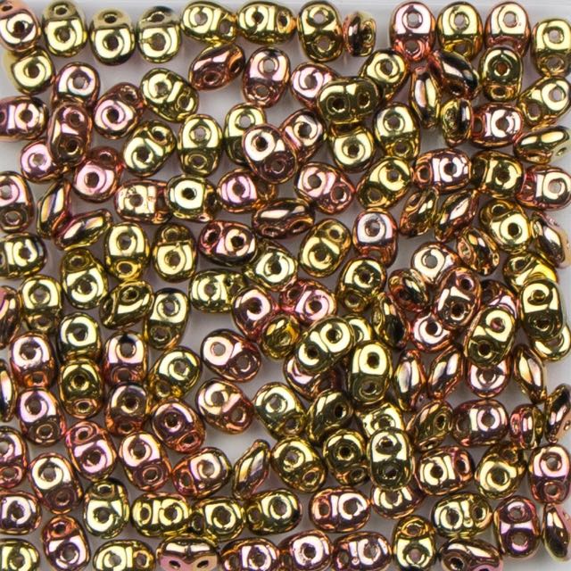 2.5mm x 5mm SUPERDUO Bead - Jet California Pink