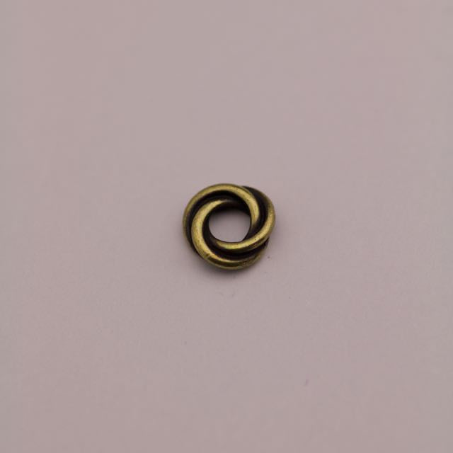 8mm Twisted Spacer - Oxidized Brass